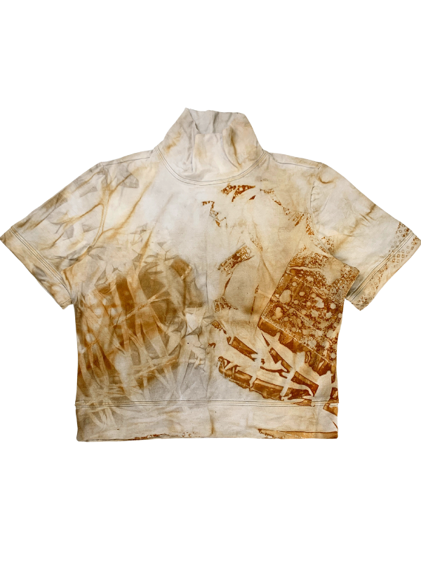 Rust Dyed Cultivated Crop Top #5 - MEDIUM