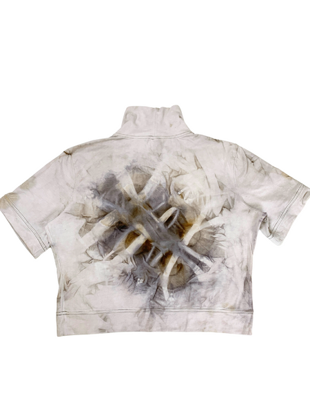 Rust Dyed Cultivated Crop Top #10 - LARGE