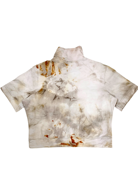 Rust Dyed Cultivated Crop Top #12 - LARGE